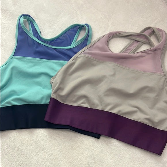 aerie Other - Aerie Blue and Purple Sports Bras Seamless Support